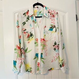 Candie's Floral Button Down Shirt women's size XL